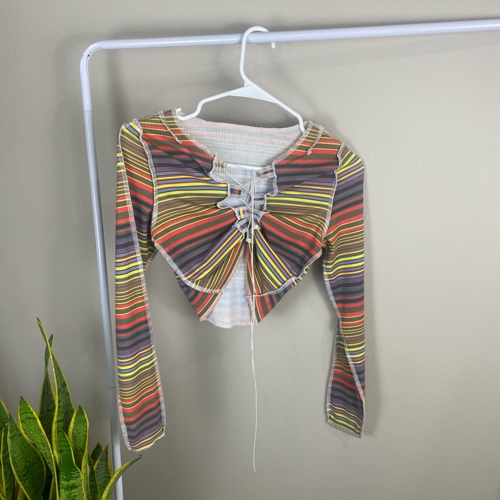 Halibuy Striped Long Sleeve Shirt | Size Xs
